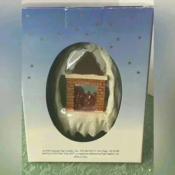 Vintage NEW FIGI SANTA'S CRYSTAL VALLEY ORNAMENT  "1999 HAPPY NEW MILLENNIUM" - Picture 2 of 5